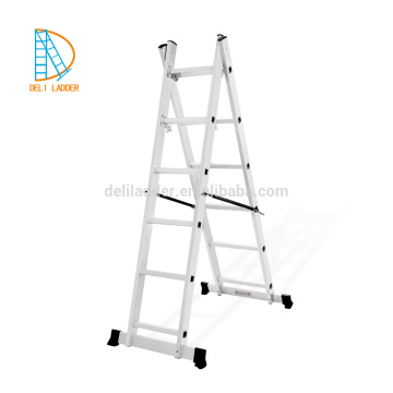 Escalera de andamiaje plegable de aluminio tipo H